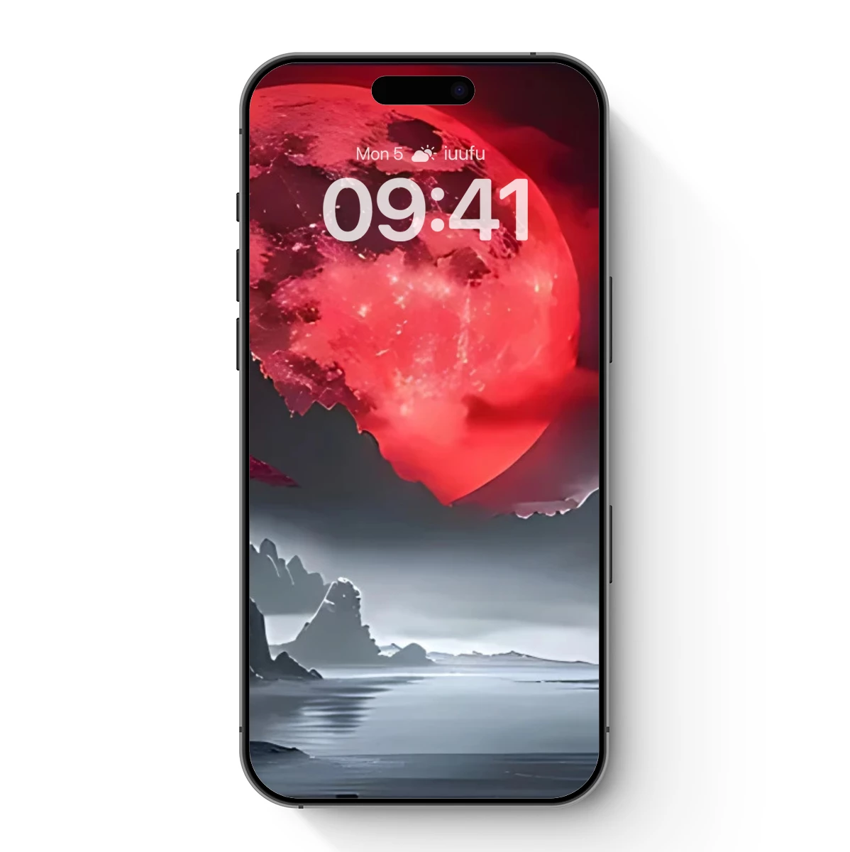 Eclipse Over Mystic Lake: A Surreal Red Moon Odyssey