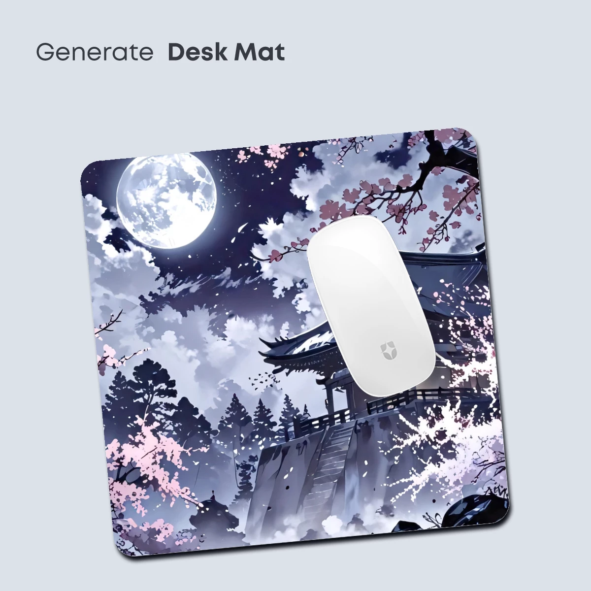 Moonlit Pagoda in Cherry Blossom Forest - Image 4