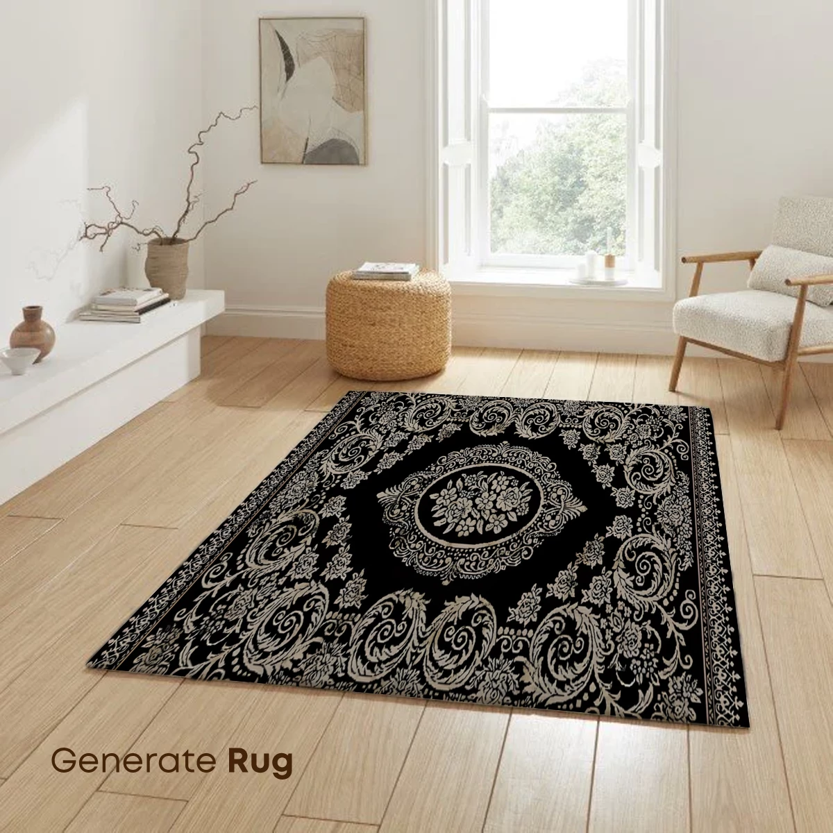 Elegant Gothic Floral Tapestry - Image 6