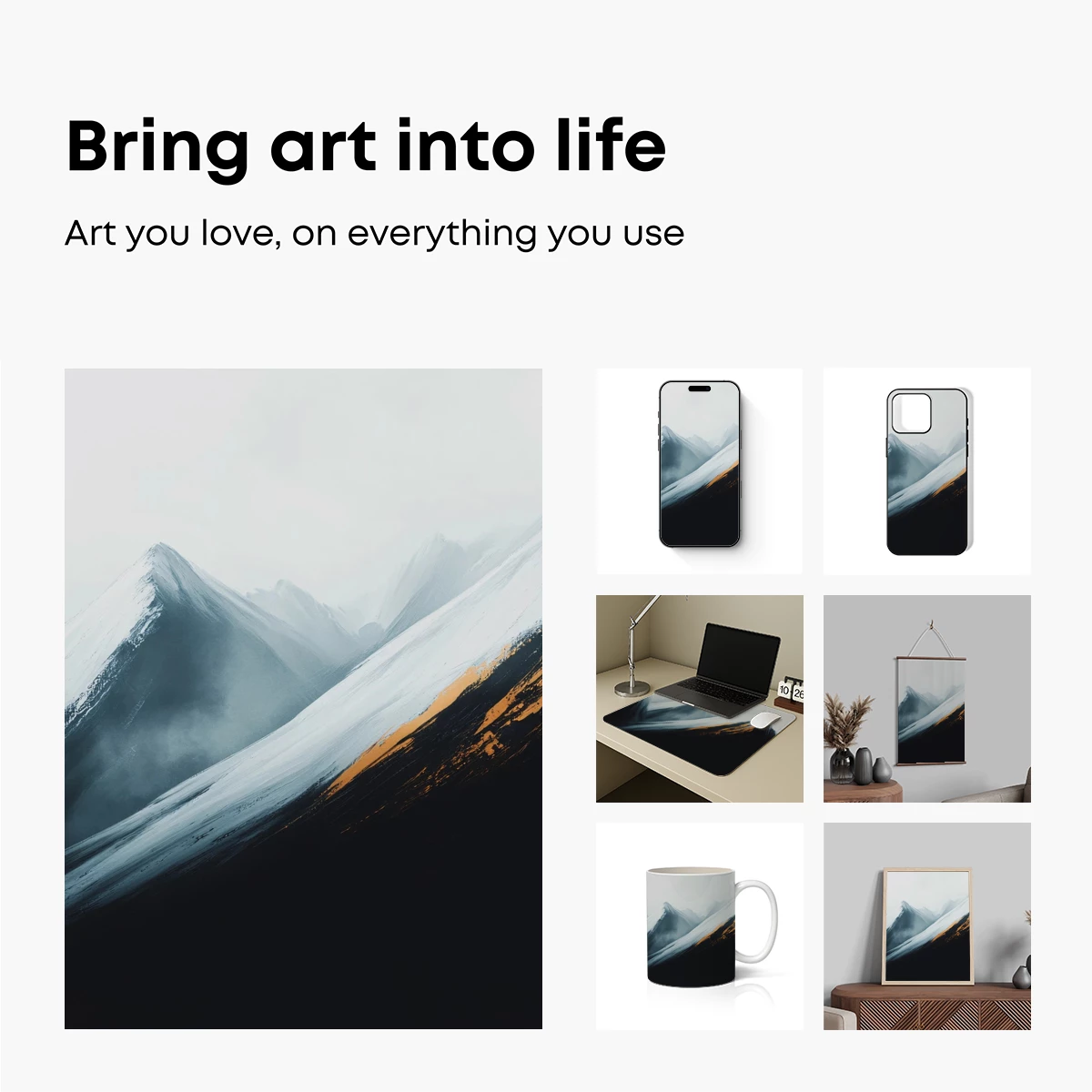 Eternal Snow Peaks: A Symphony of Light and Shadow - Image 2