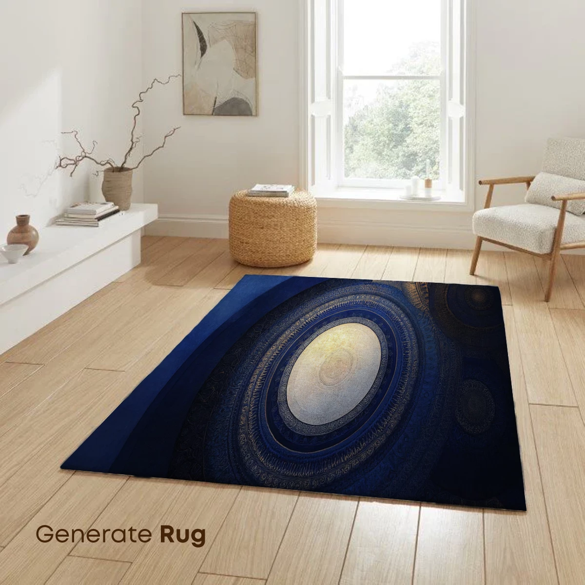 Ethereal Blue Circles: A Cosmic Dance of Light and Shadow - Image 6