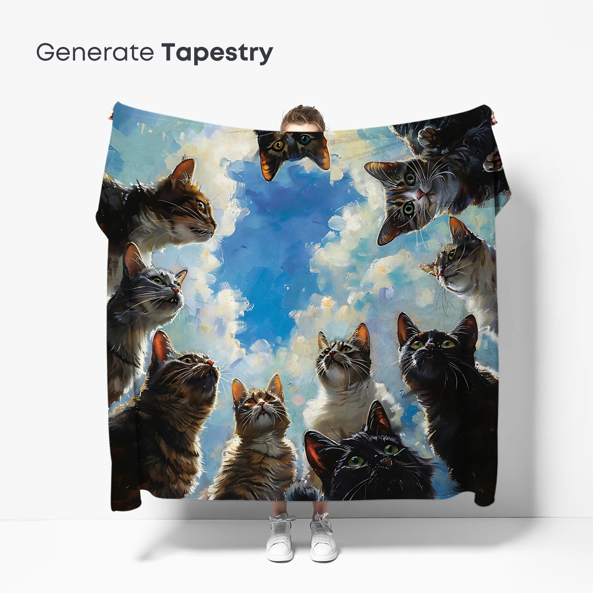 Cats Gazing at the Sky: A Whimsical Feline Gathering - Image 5