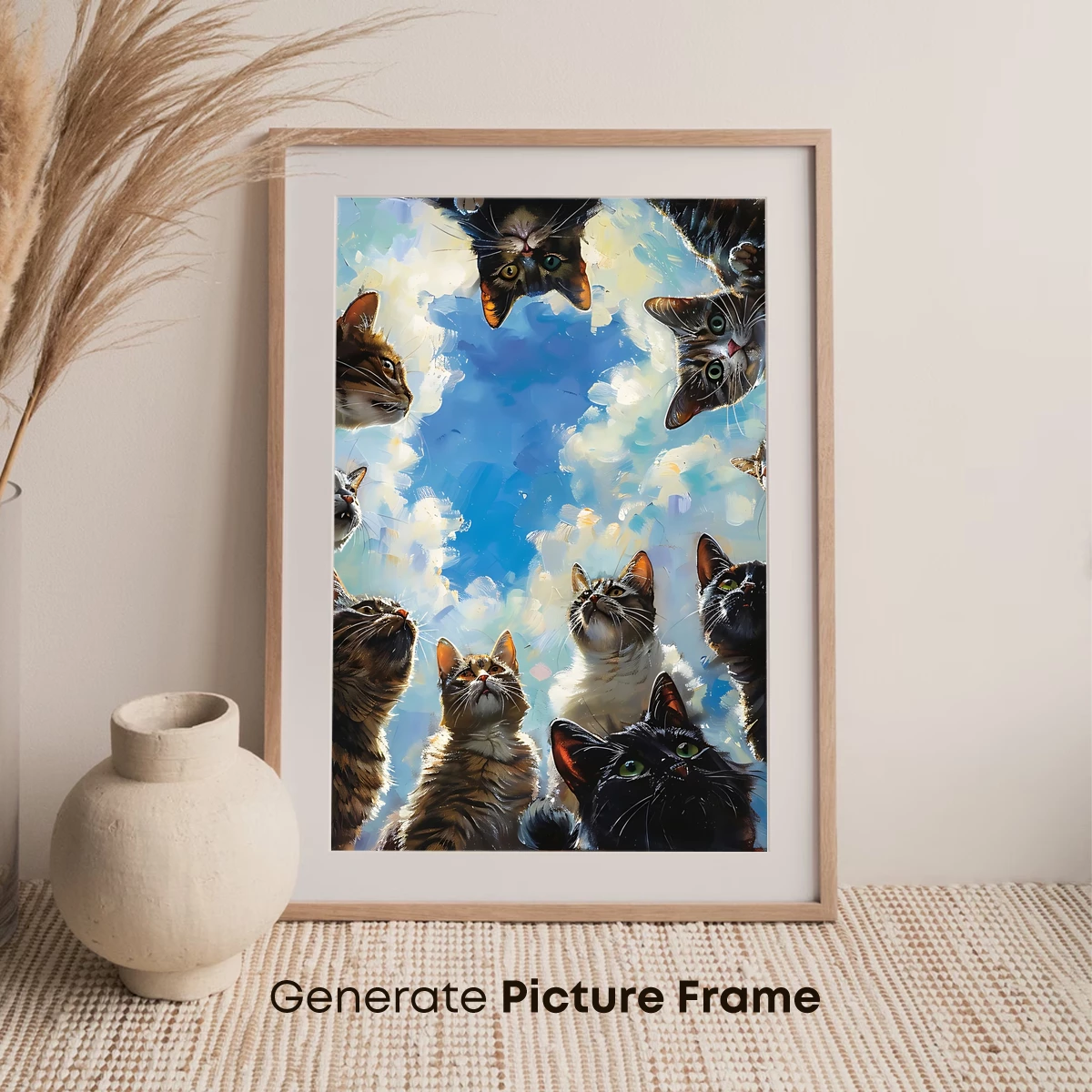 Cats Gazing at the Sky: A Whimsical Feline Gathering - Image 7