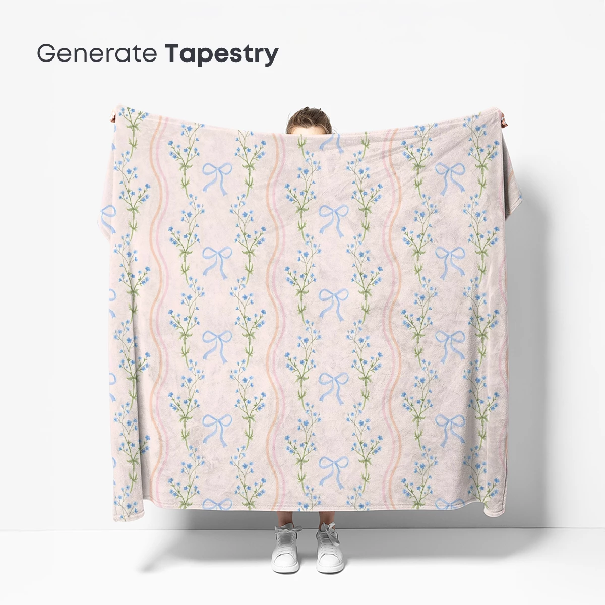 Elegant Floral Ribbons: Pastel Harmony - Image 5