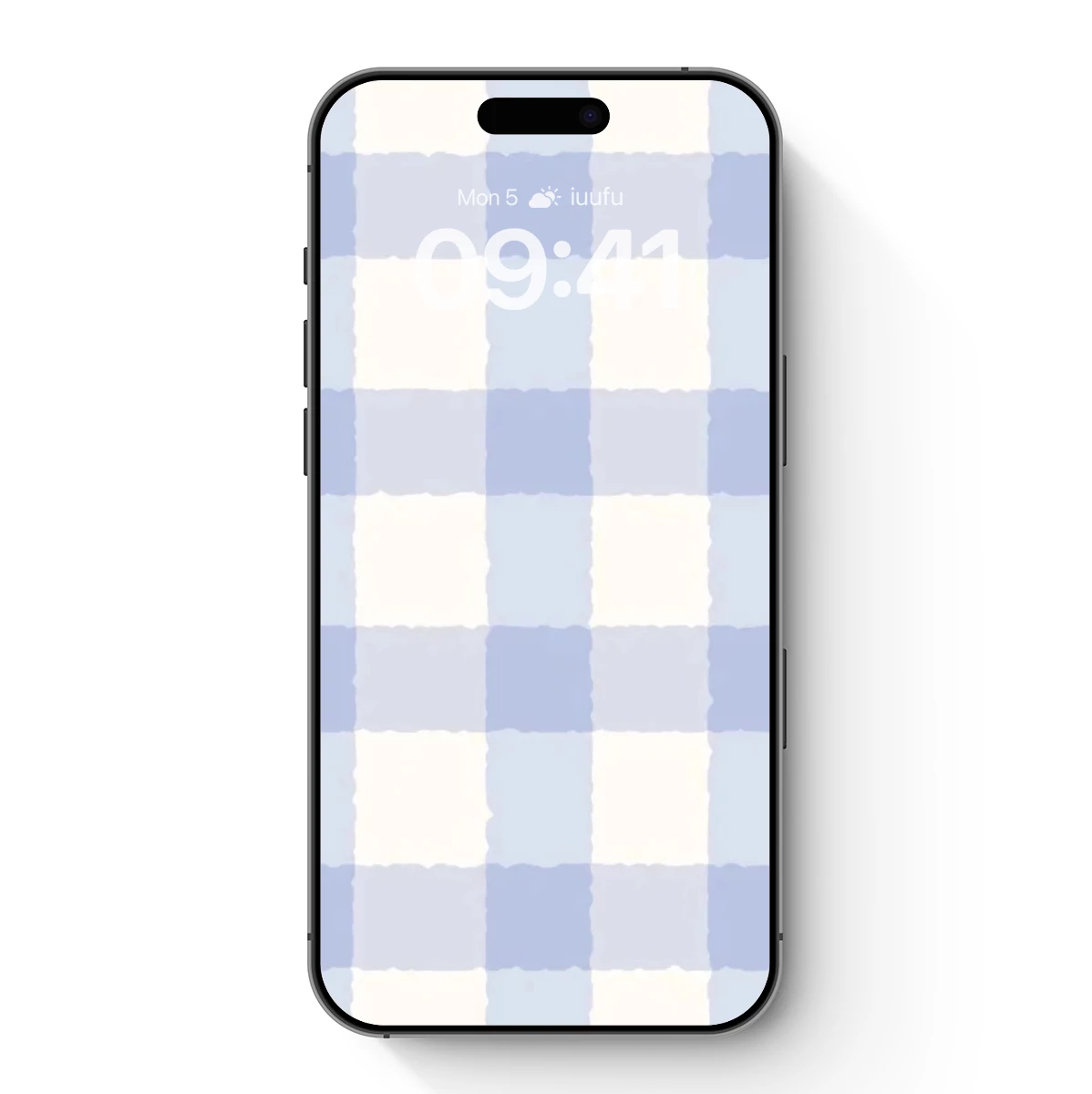 Checkerboard Elegance: Soft Blue and White Grid Harmony