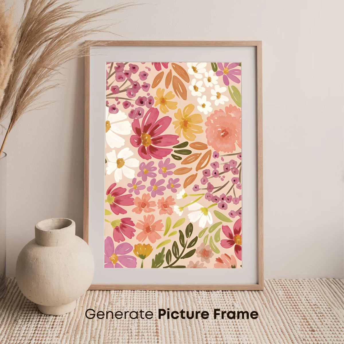 Blossom Symphony: A Floral Tapestry in Pastel Harmony - Image 7