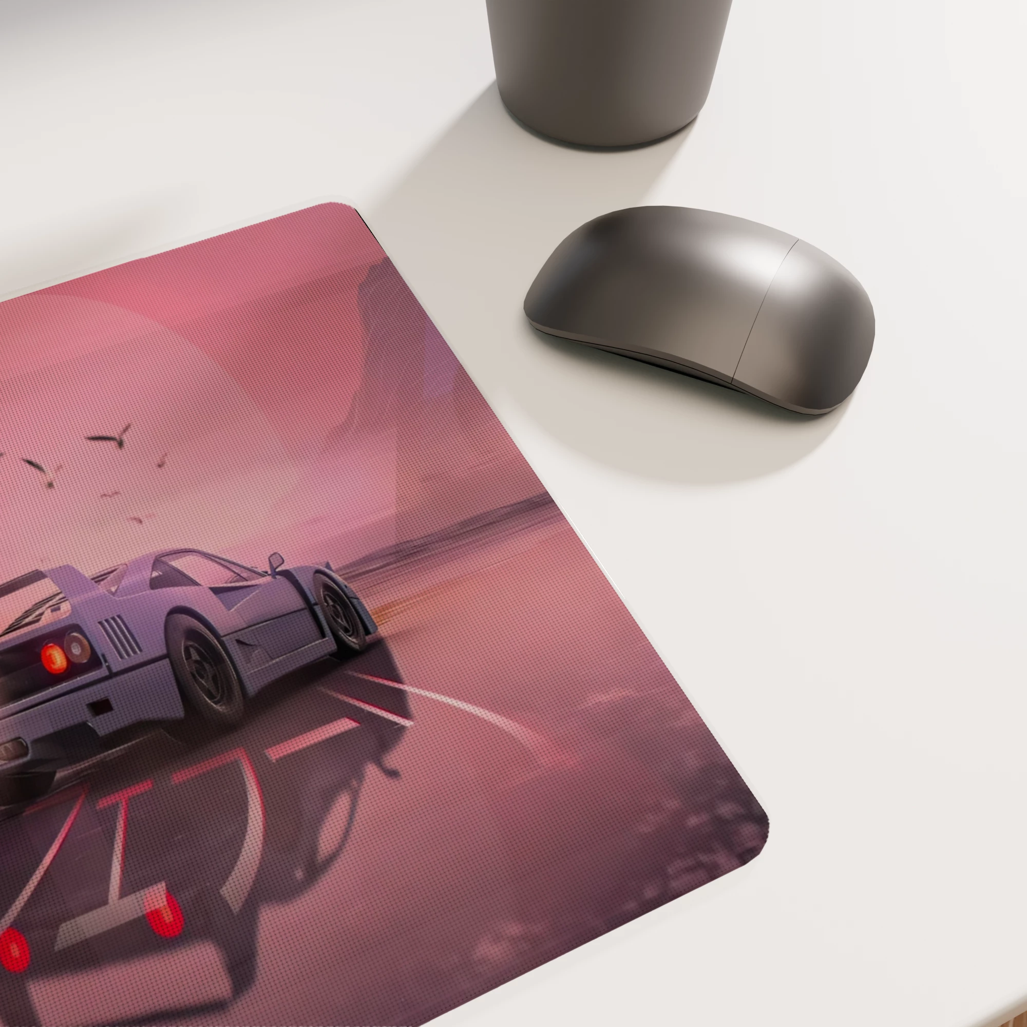GTA6 Miami Vibes Ferrari Glass mouse pad - Image 6