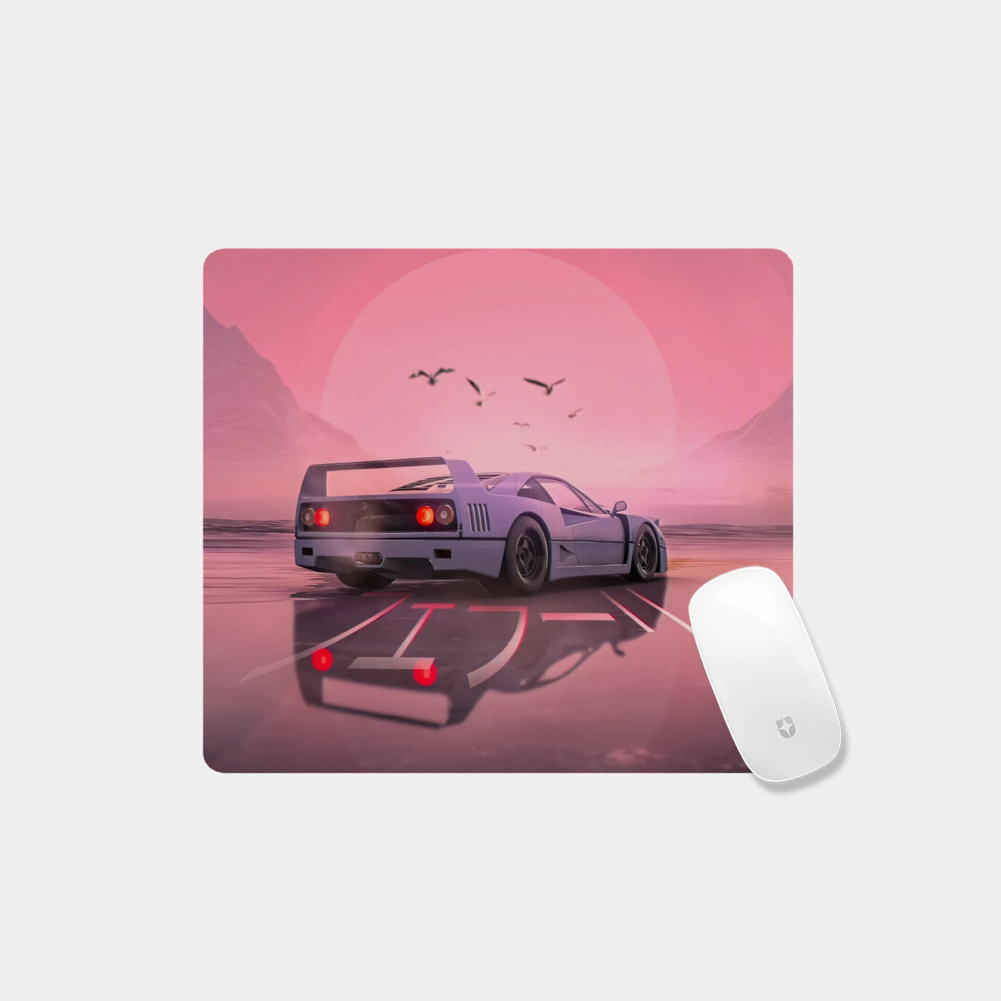 GTA6 Miami Vibes Ferrari Glass mouse pad - Image 4