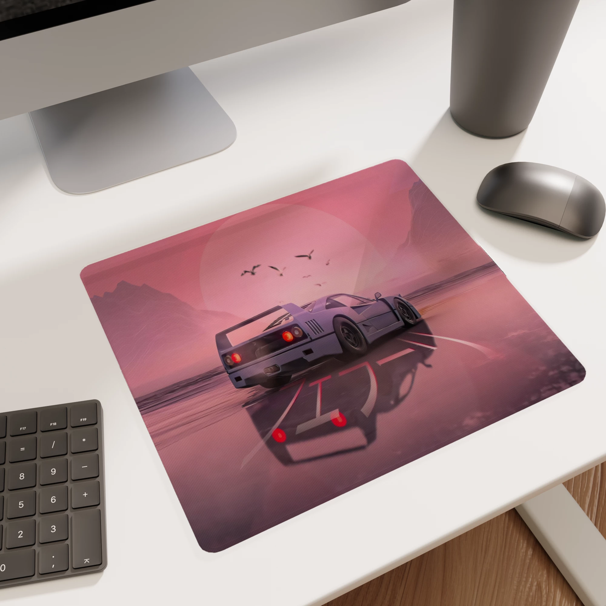 GTA6 Miami Vibes Ferrari Glass mouse pad - Image 5