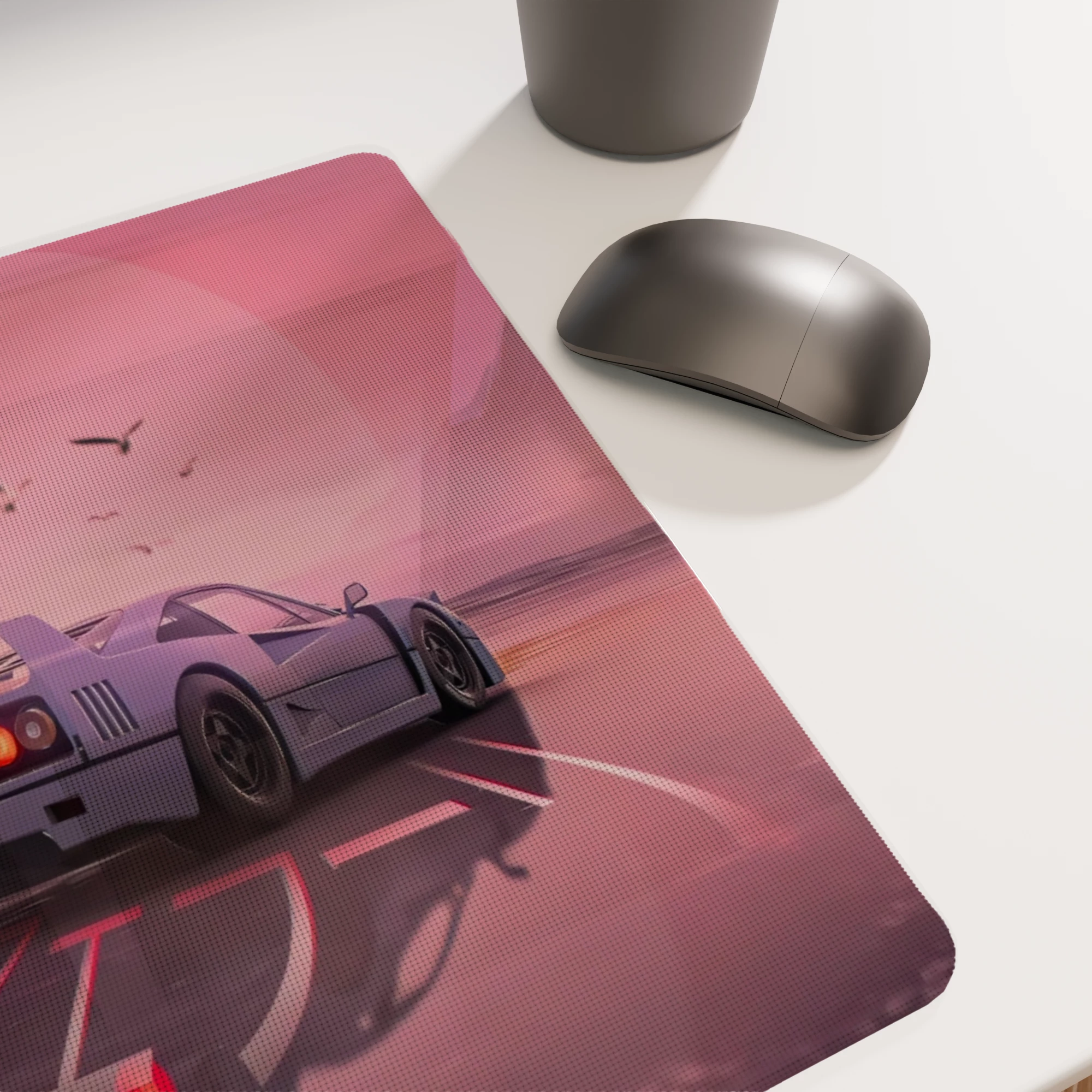GTA6 Miami Vibes Ferrari Glass mouse pad - Image 3
