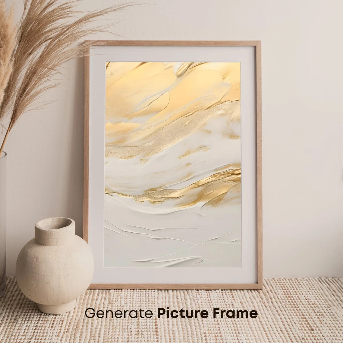 Golden Whisper: Abstract Fluid Art Elegance - Image 7