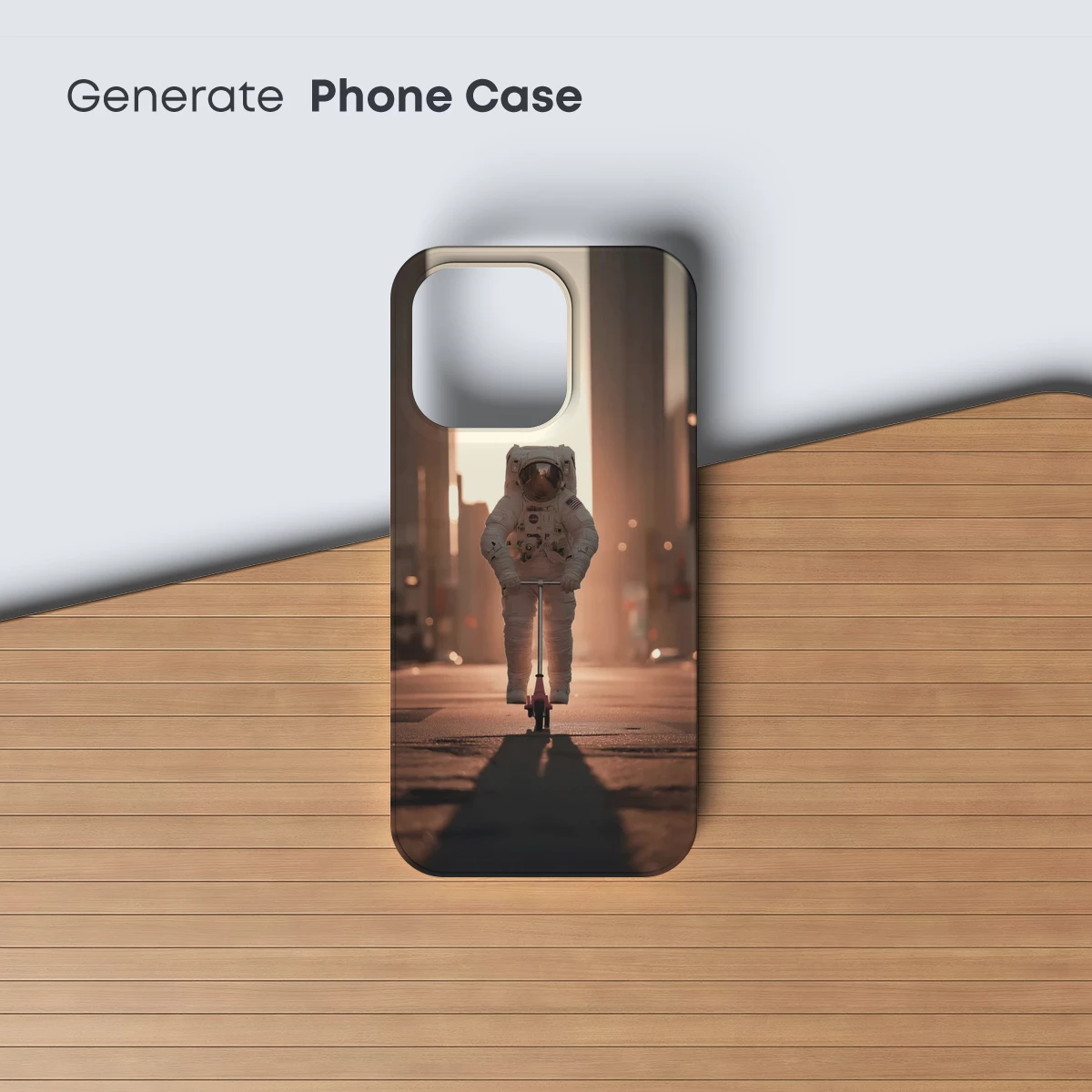 Astronaut on Urban Scooter: Futuristic Solitude - Image 3