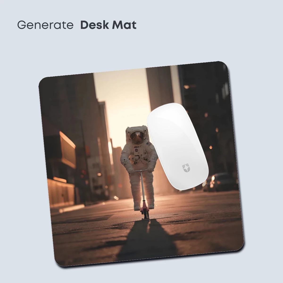 Astronaut on Urban Scooter: Futuristic Solitude - Image 4