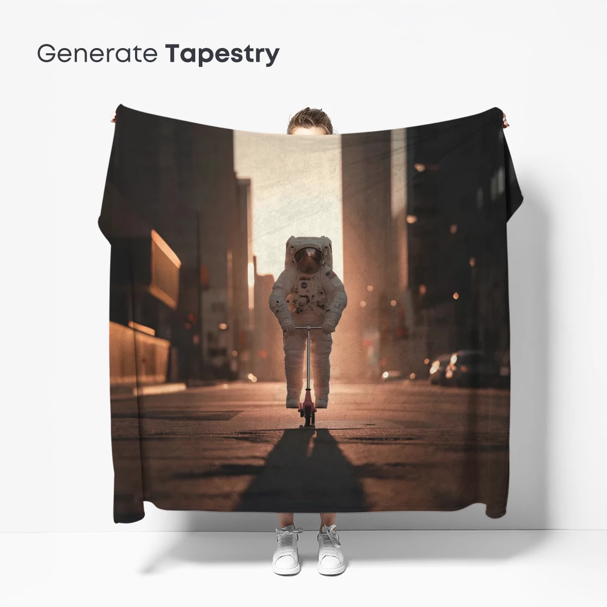 Astronaut on Urban Scooter: Futuristic Solitude - Image 5