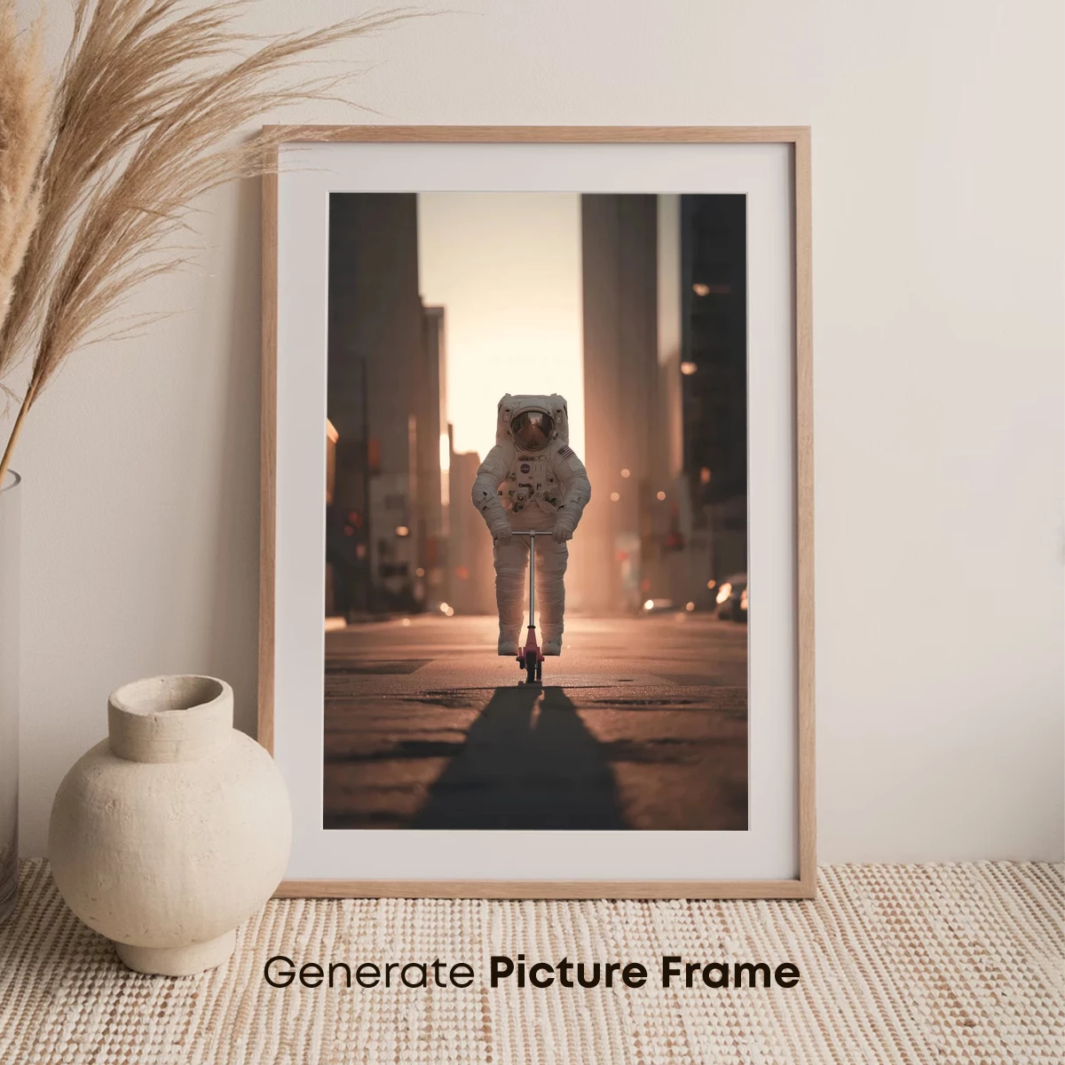 Astronaut on Urban Scooter: Futuristic Solitude - Image 7