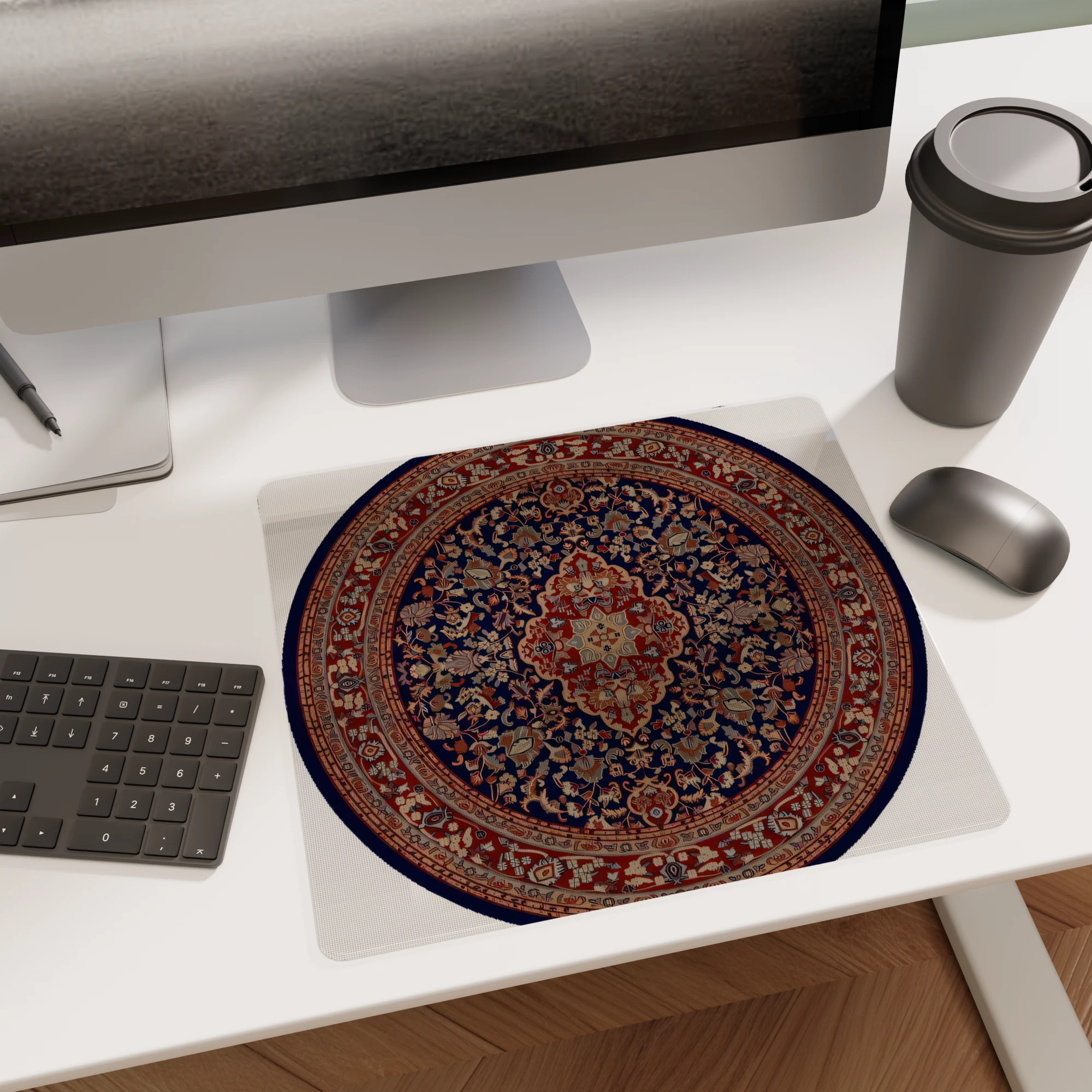 Persian Carpet Pattern Glass mouse pad - Image 2