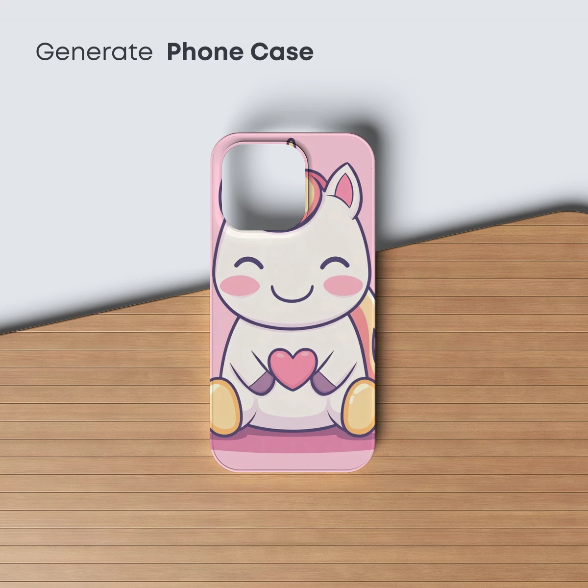 Charming Unicorn with Heart: Whimsical Cartoon Delight - Image 3