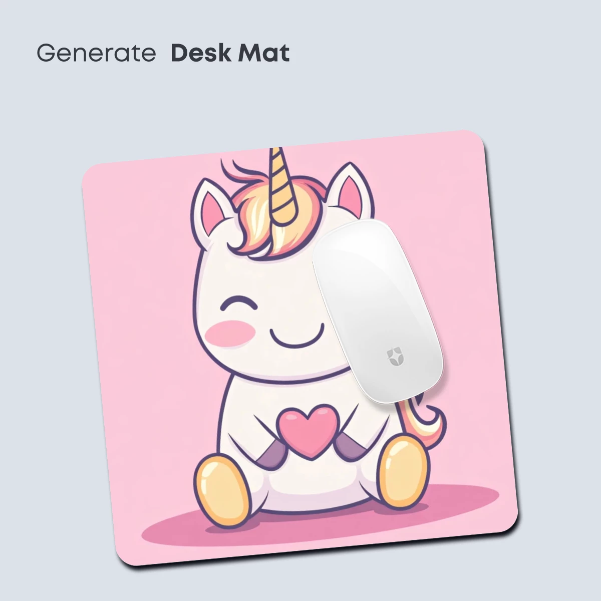 Charming Unicorn with Heart: Whimsical Cartoon Delight - Image 4