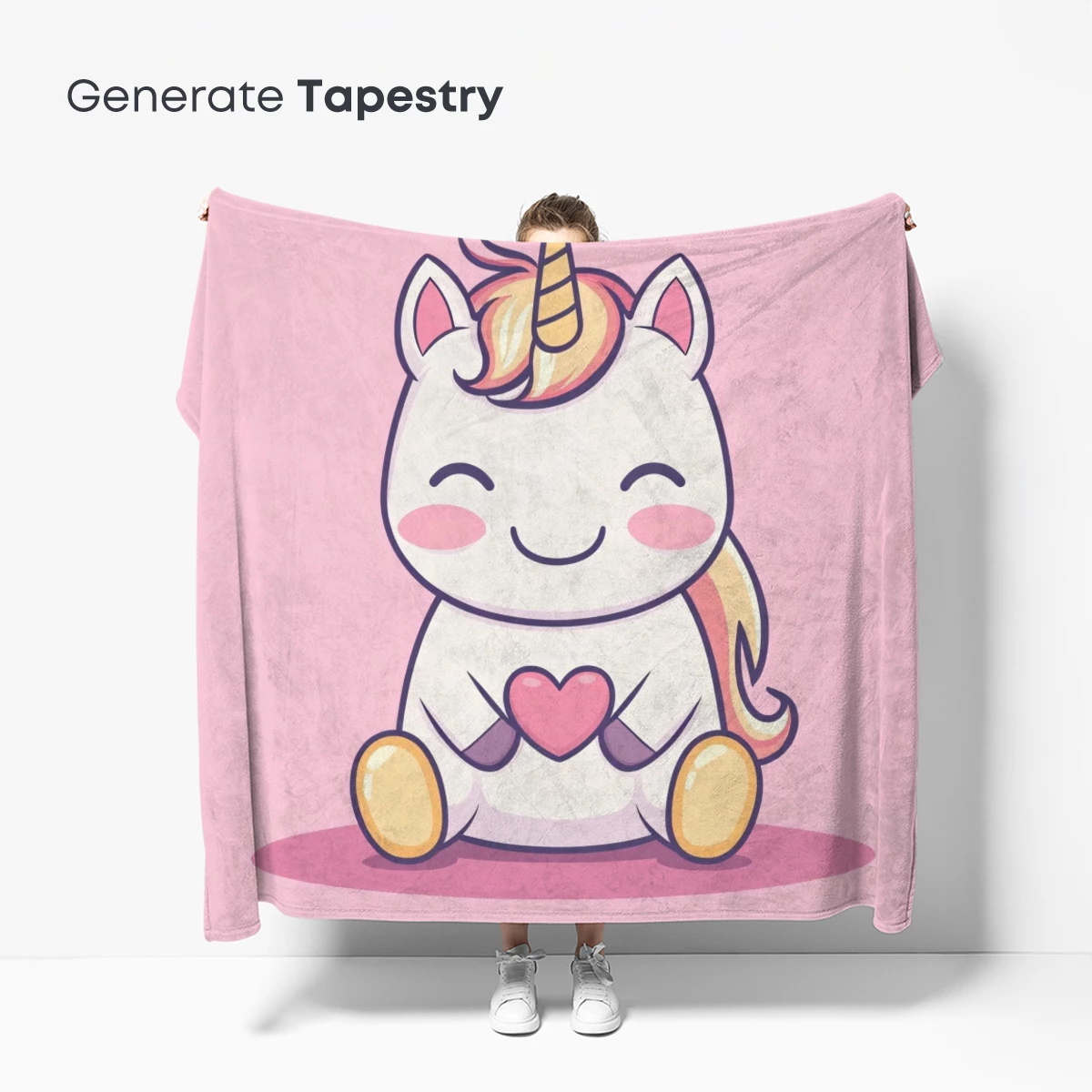 Charming Unicorn with Heart: Whimsical Cartoon Delight - Image 5