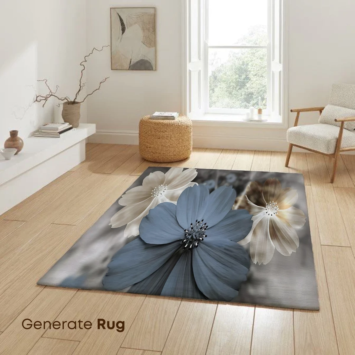 Ethereal Floral Symphony in Soft Tones - Image 6