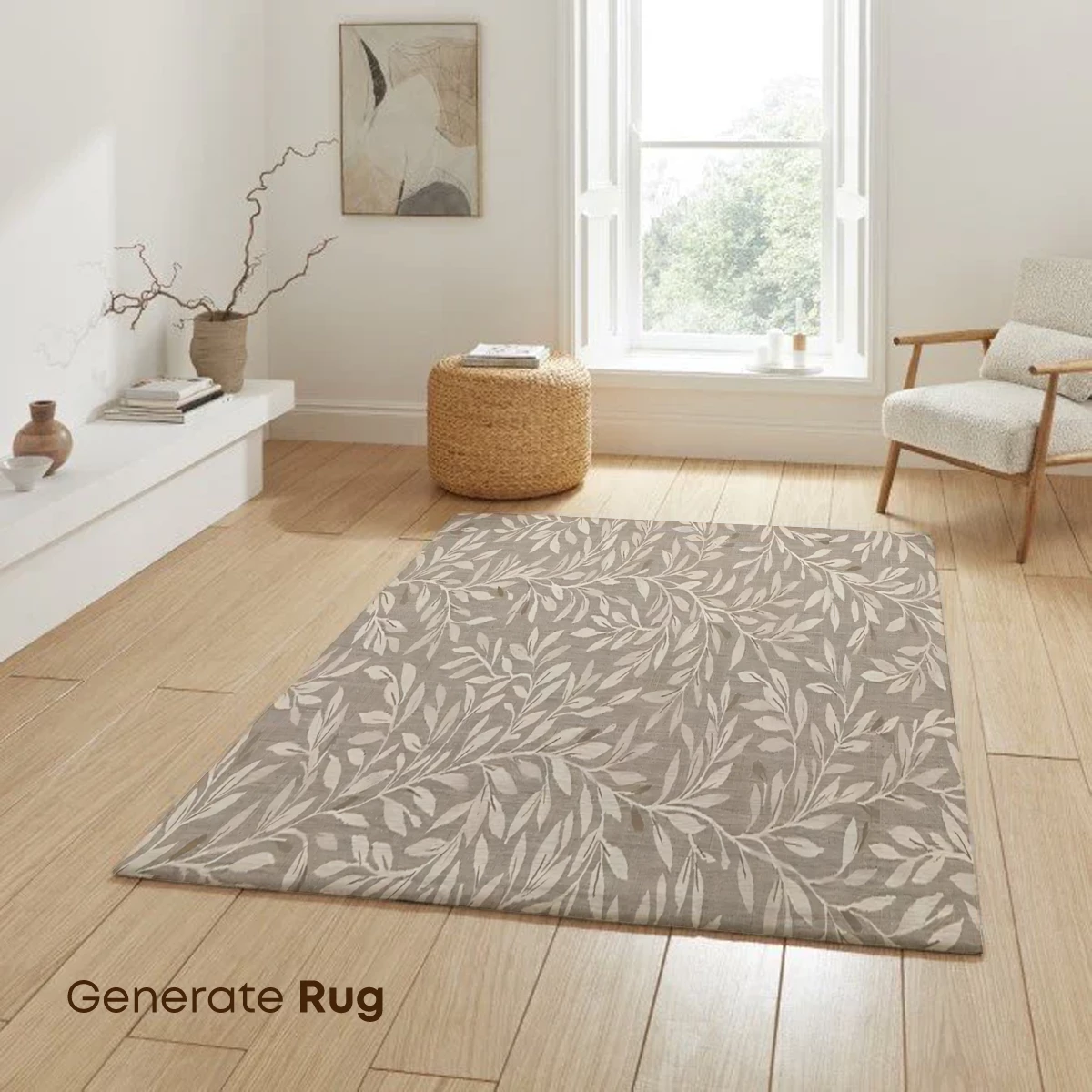 Elegant Olive Branches in Neutral Tones - Image 6