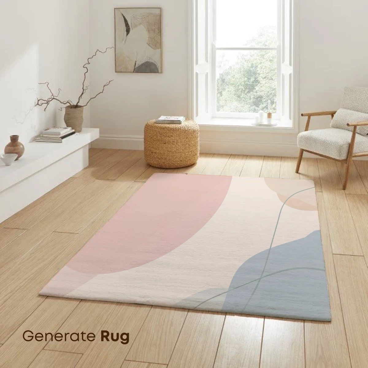 Abstract Blossom Harmony: Pastel Fusion with Leaf Accents - Image 6