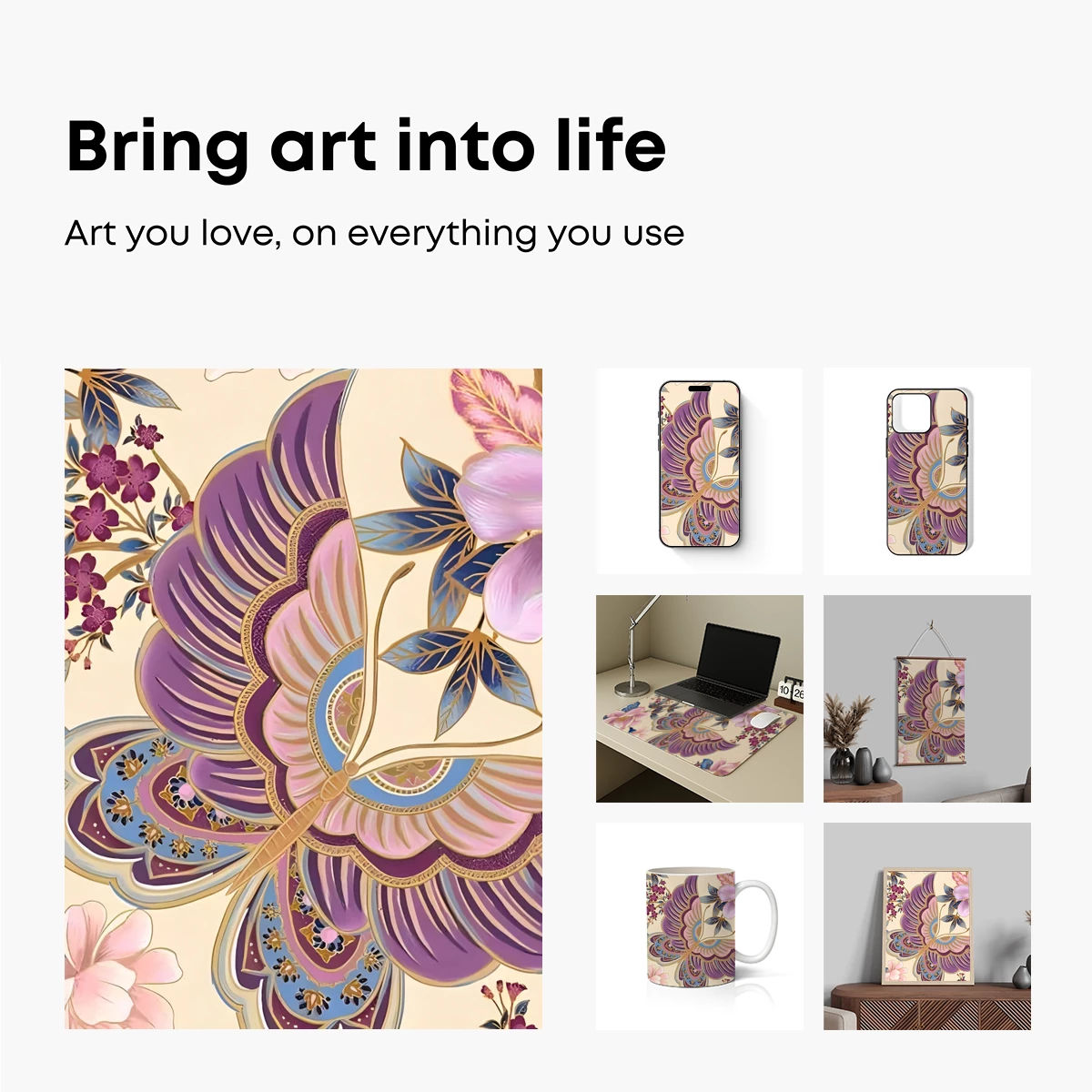 Elegant Peacock in Bloom: A Floral Fantasy - Image 2