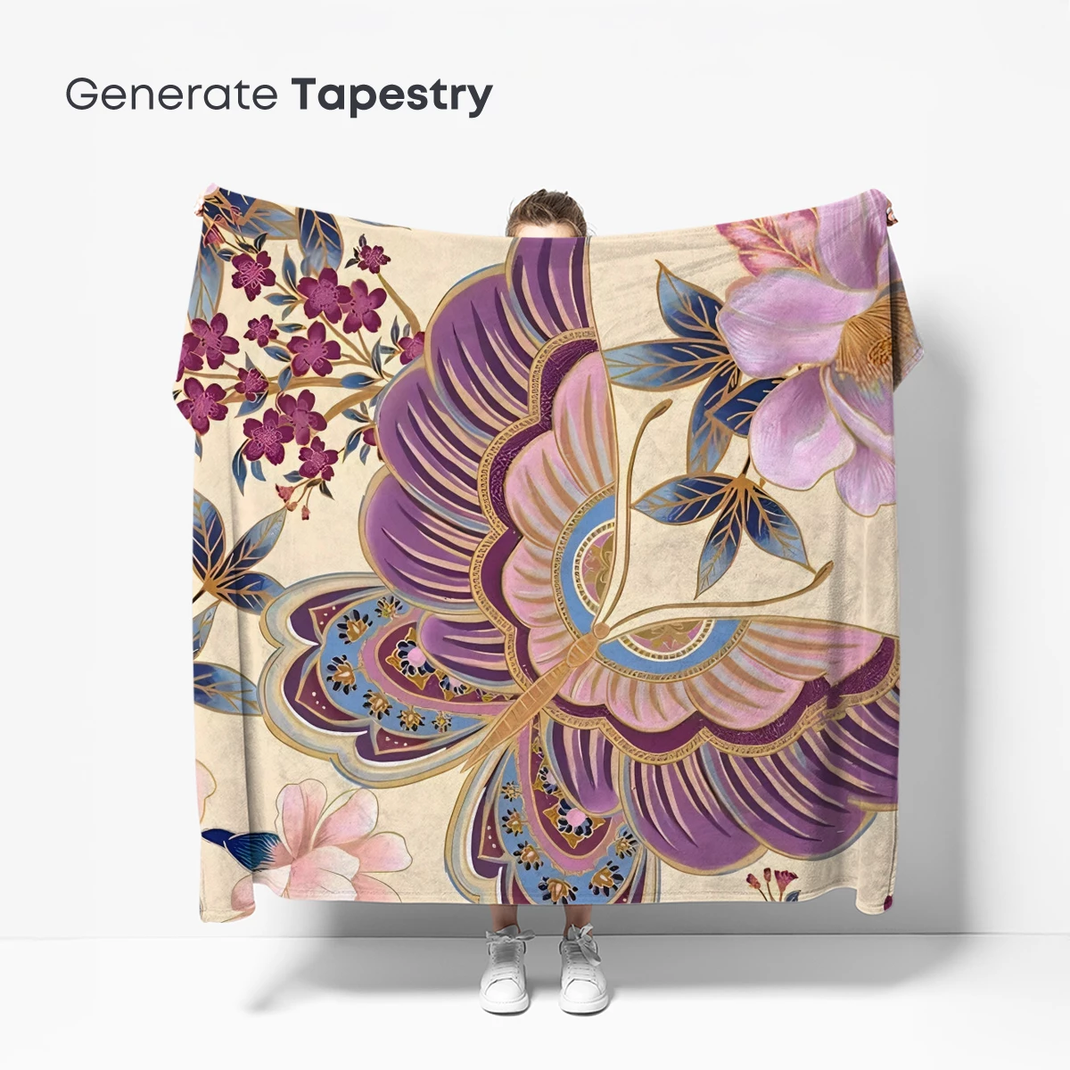 Elegant Peacock in Bloom: A Floral Fantasy - Image 5