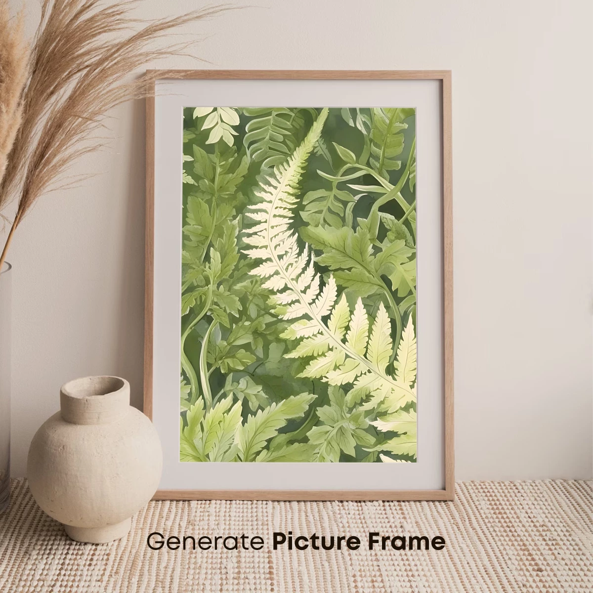 Luminous Ferns: A Botanical Symphony in Light and Shadow - Image 7
