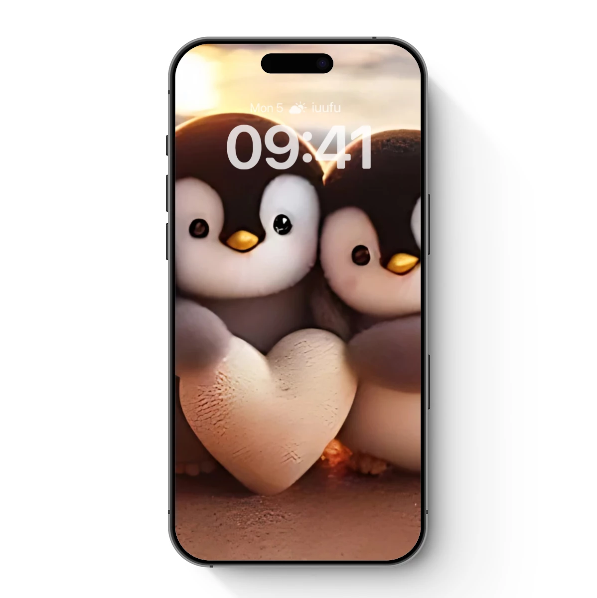 Charming Penguins with Heart: Beachside Bliss