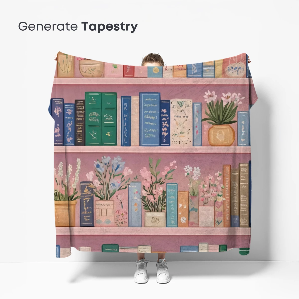 Charming Floral Library: A Whimsical Bookshelf Bouquet - Image 5