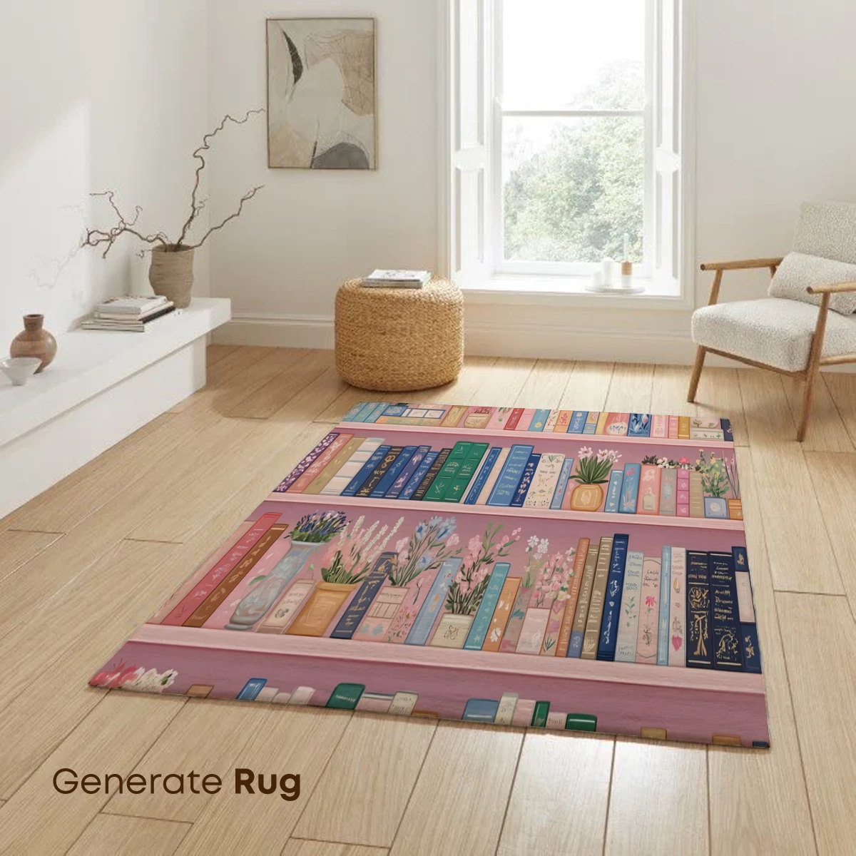 Charming Floral Library: A Whimsical Bookshelf Bouquet - Image 6