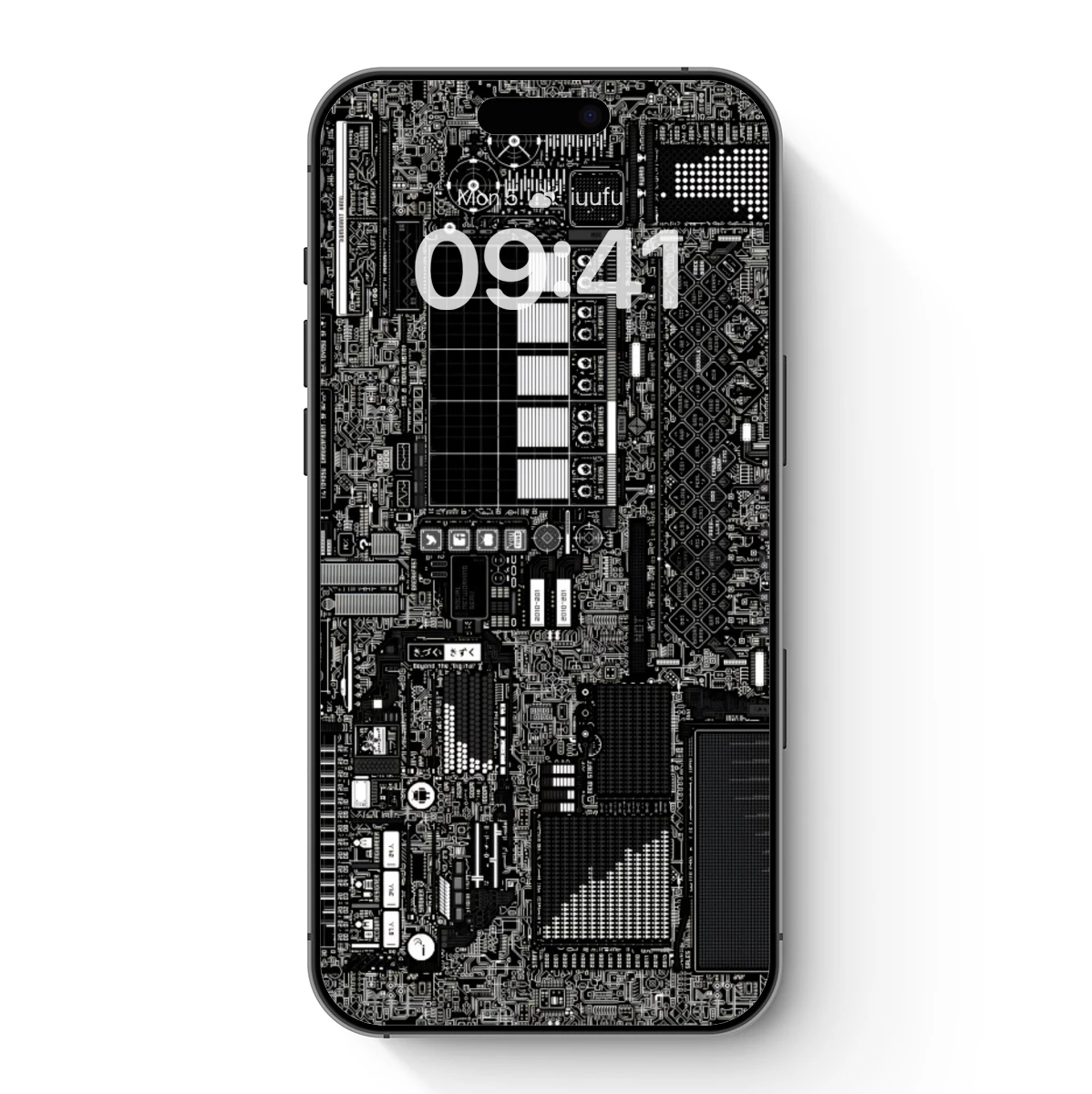 Circuit Symphony: Monochrome Tech Artistry