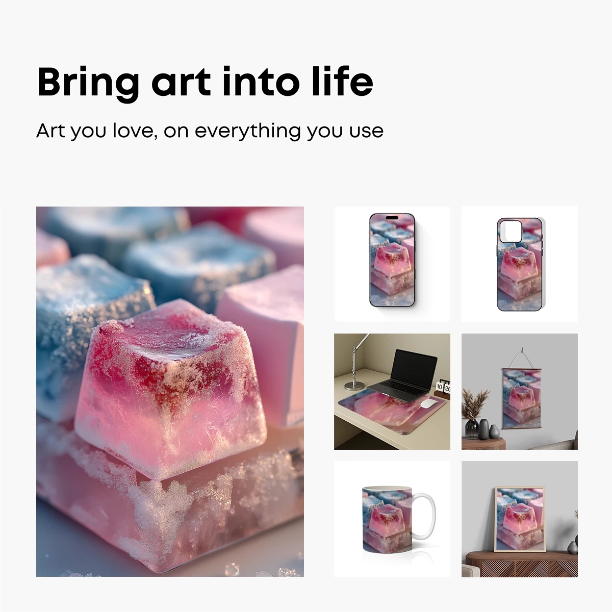 Frosted Cubes: A Symphony in Ice and Color - Image 2