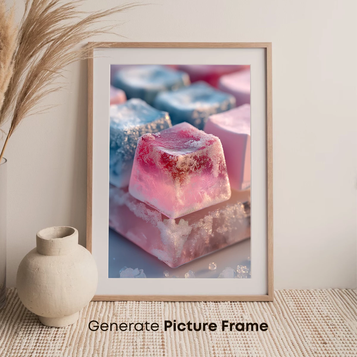 Frosted Cubes: A Symphony in Ice and Color - Image 7