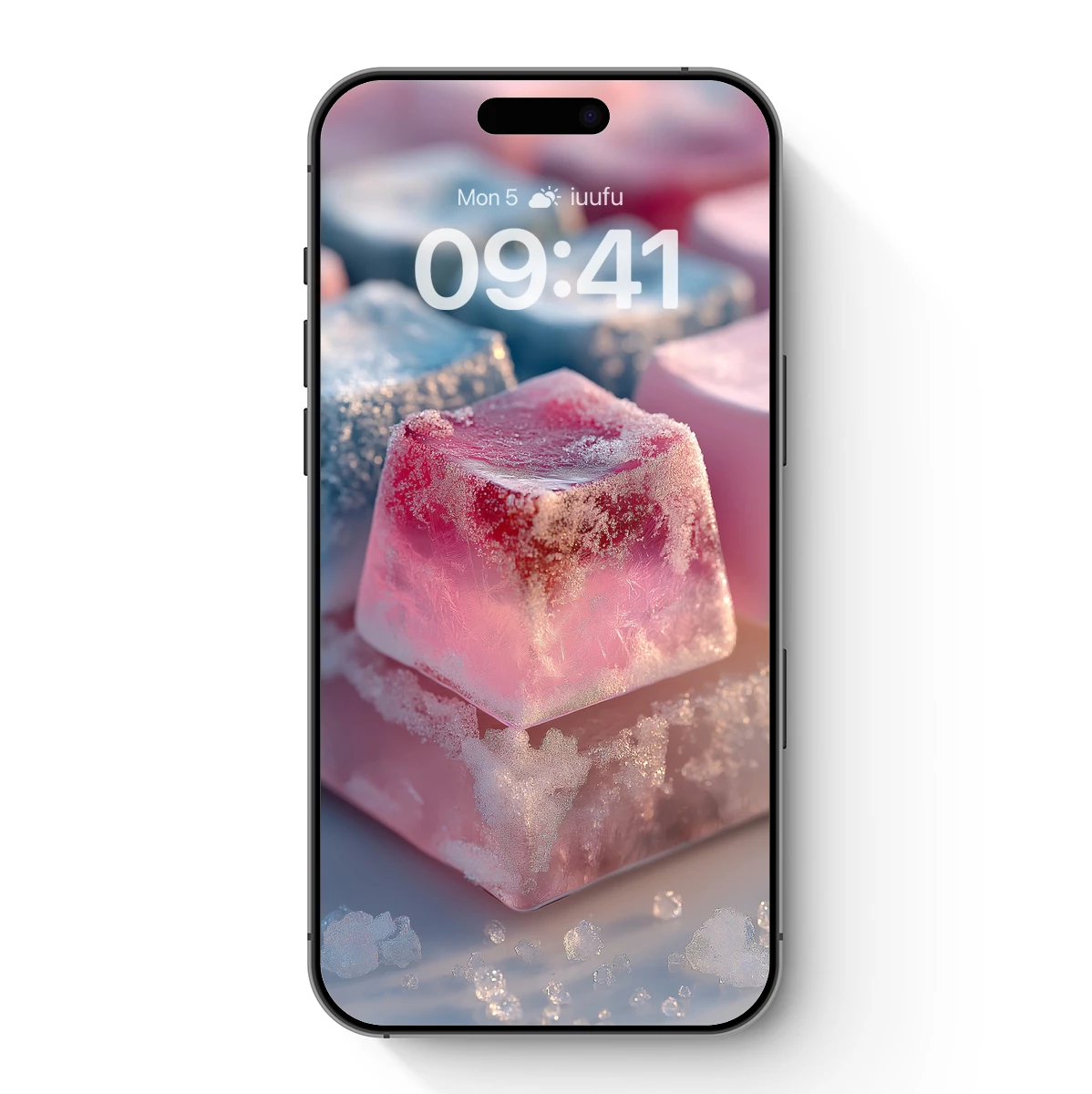 Frosted Cubes: A Symphony in Ice and Color