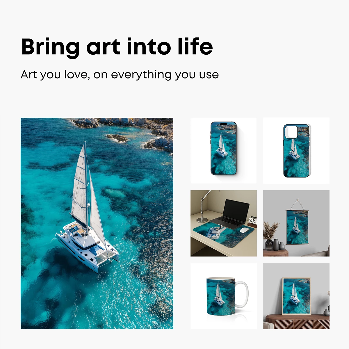 Sailing Serenity: Catamaran in Turquoise Waters - Image 2