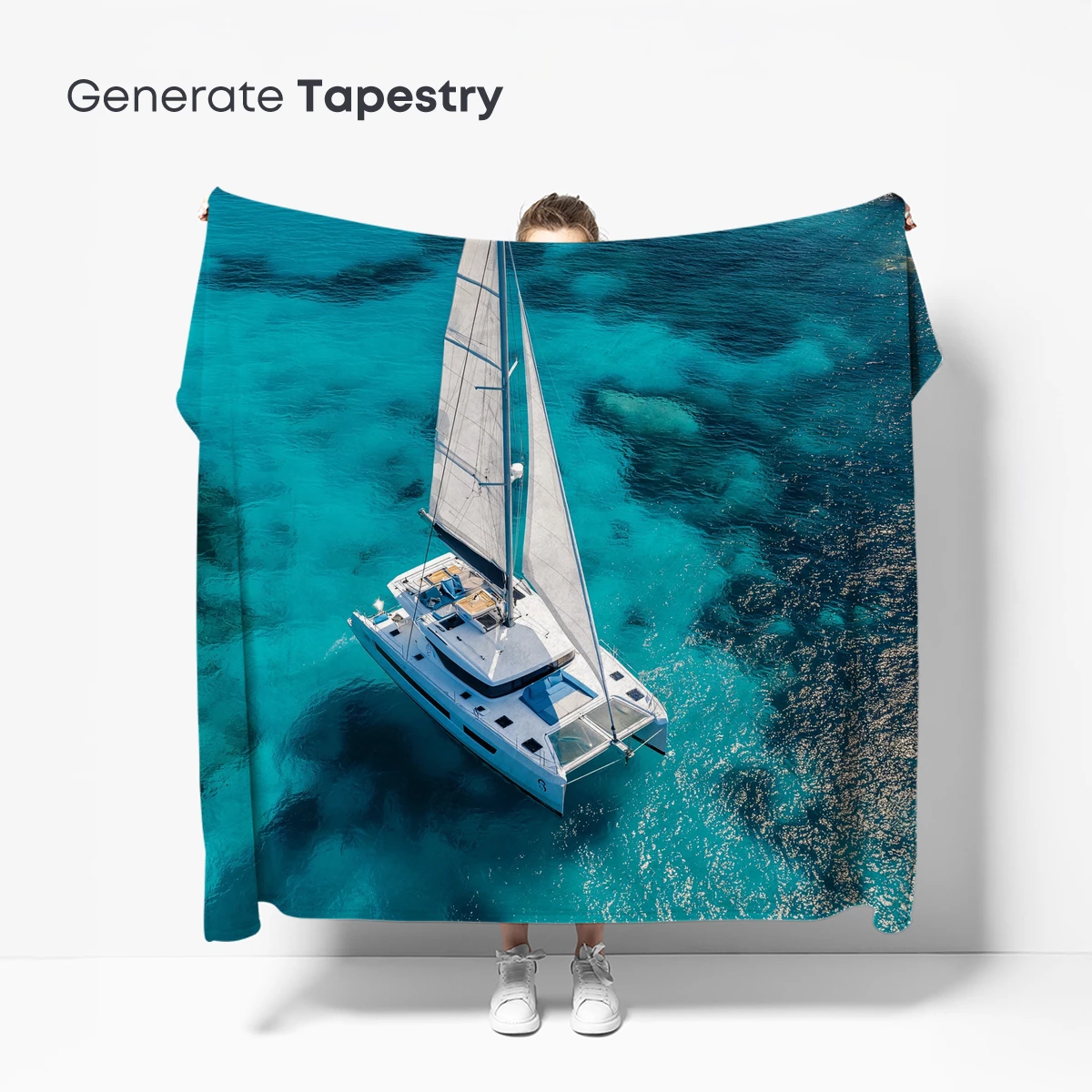 Sailing Serenity: Catamaran in Turquoise Waters - Image 5