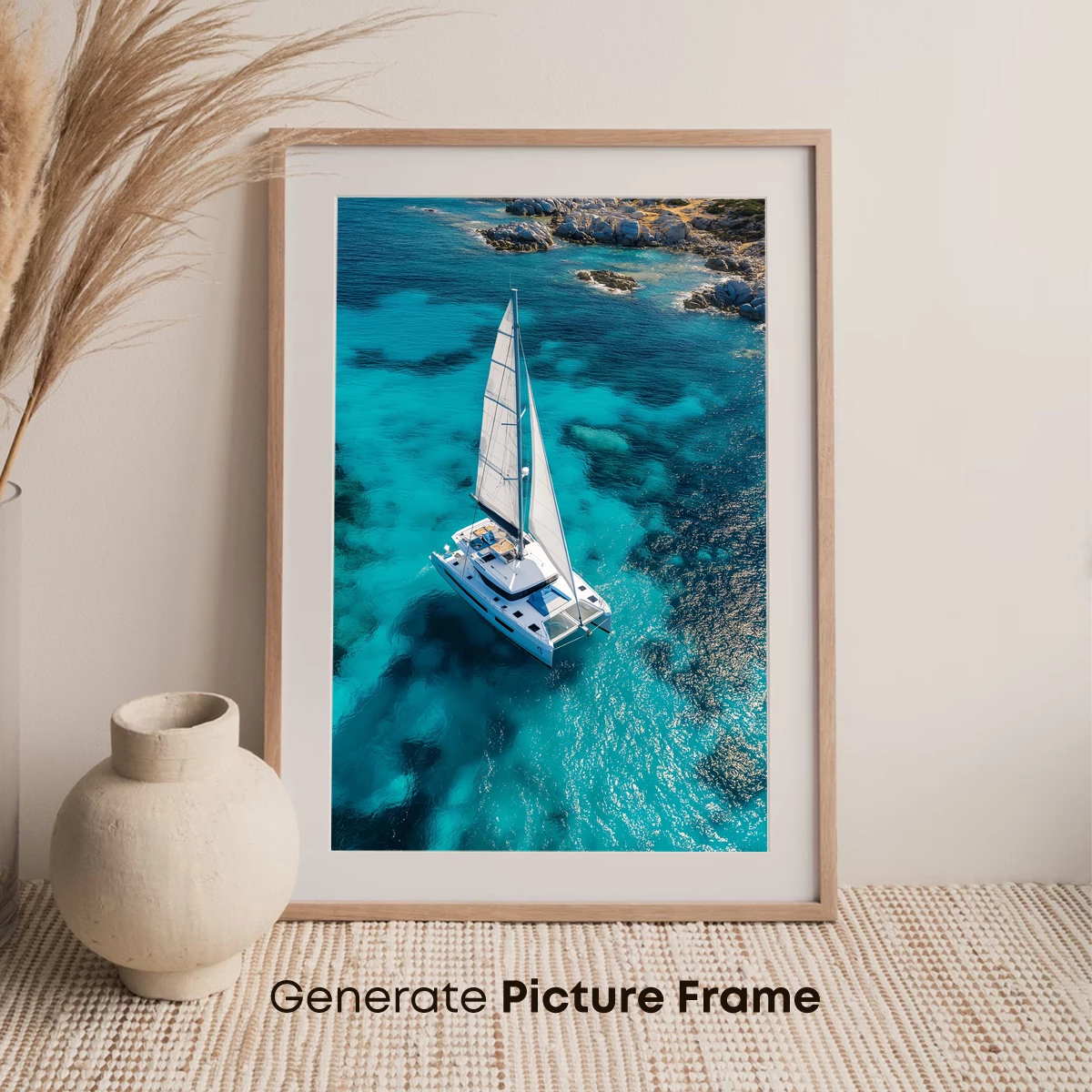 Sailing Serenity: Catamaran in Turquoise Waters - Image 7