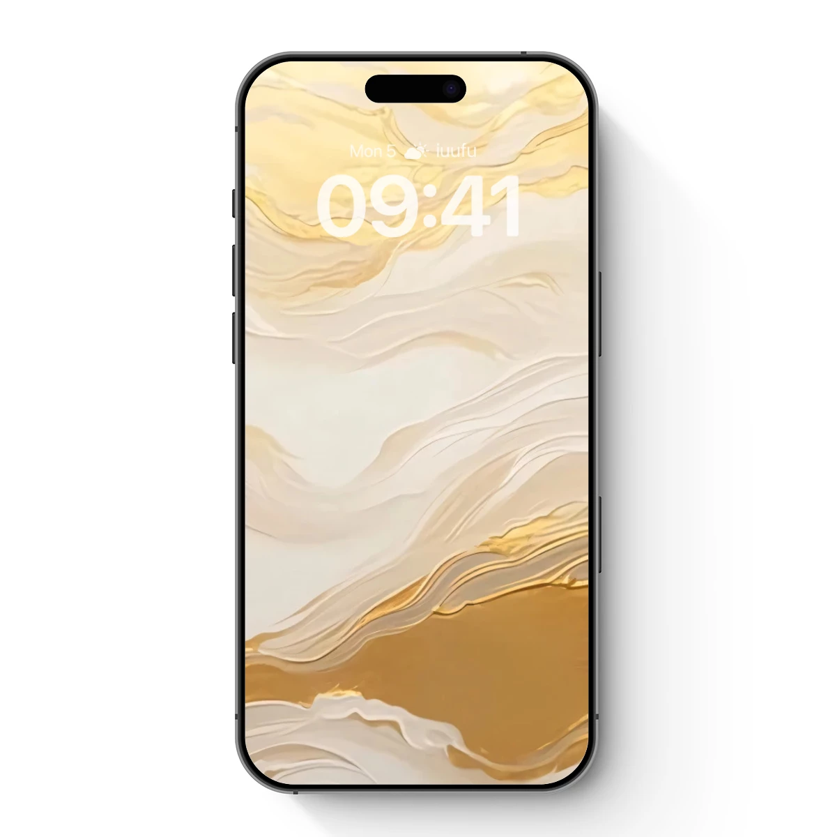 Golden Flow: Abstract Waves in Cream and Gold