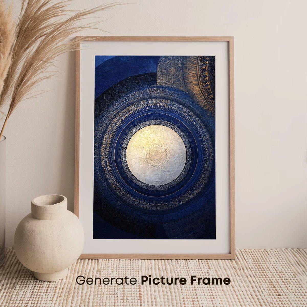 Ethereal Circles: A Symphony of Blue Depths - Image 7