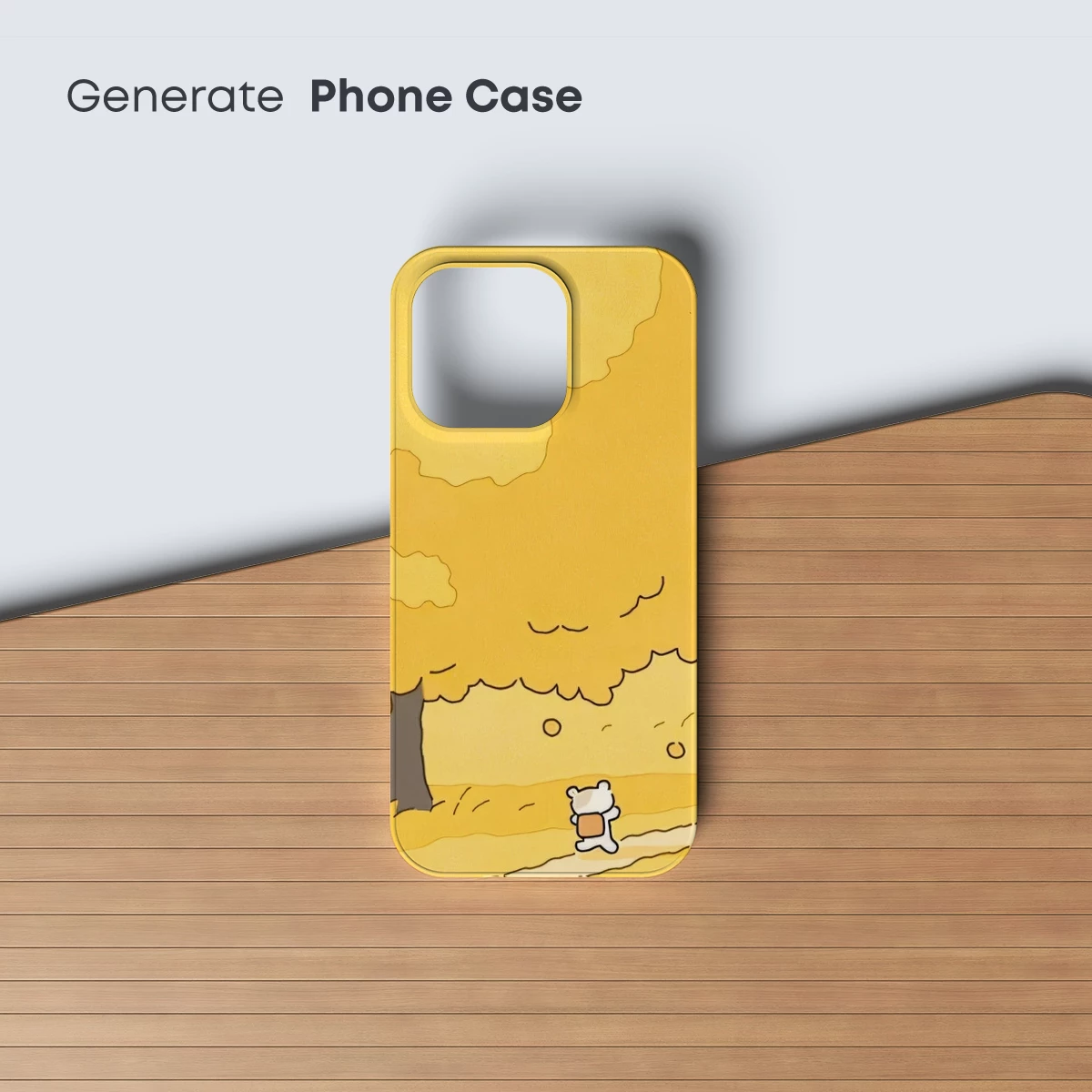 Autumnal Pathway: Whimsical Cats Under a Golden Tree - Image 3