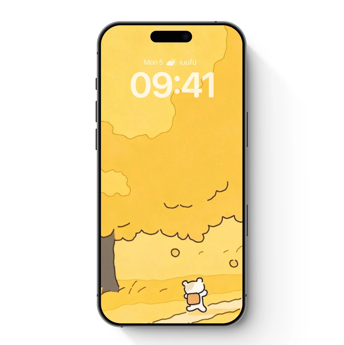 Autumnal Pathway: Whimsical Cats Under a Golden Tree