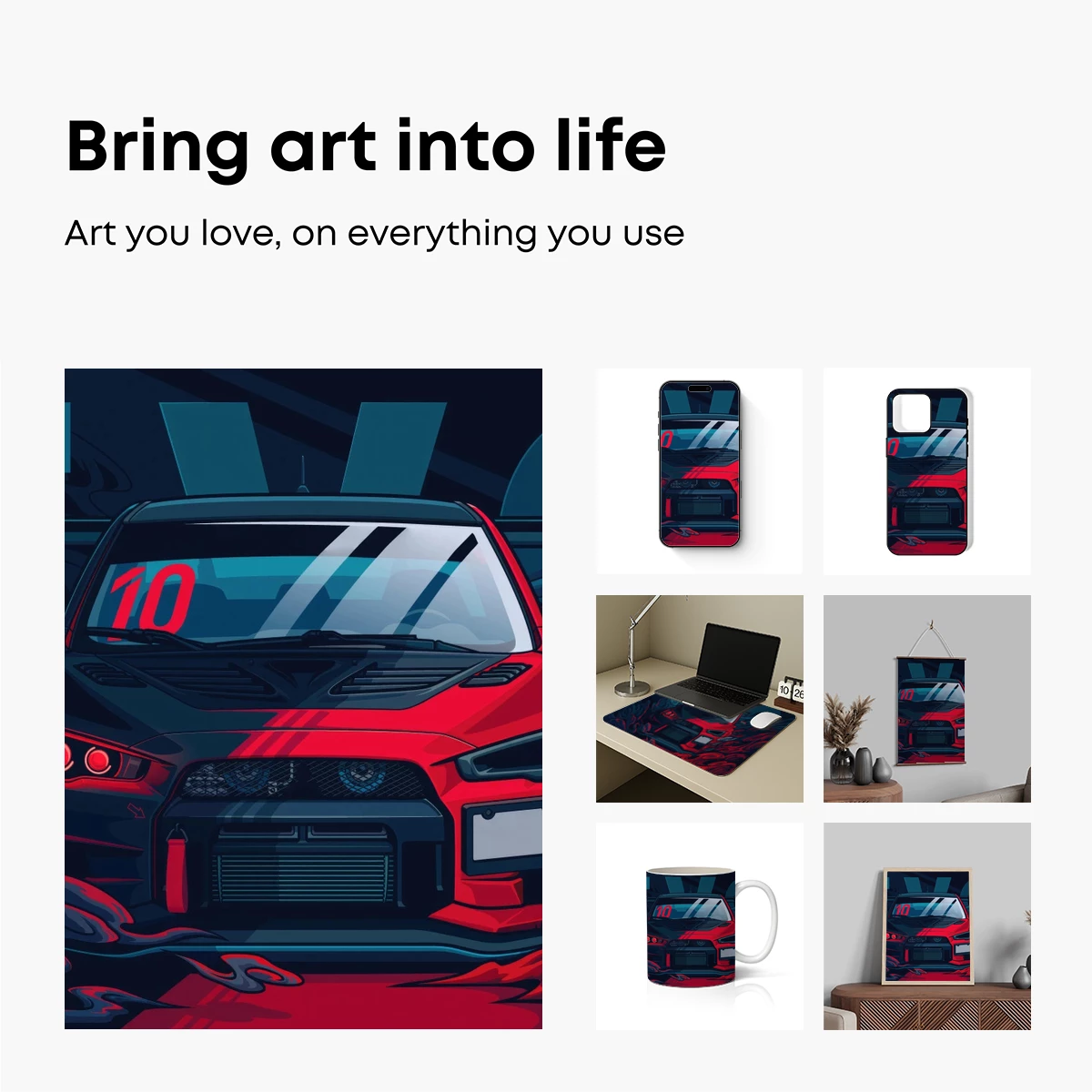 Evo Racer: Red Storm in Abstract Waves - Image 2