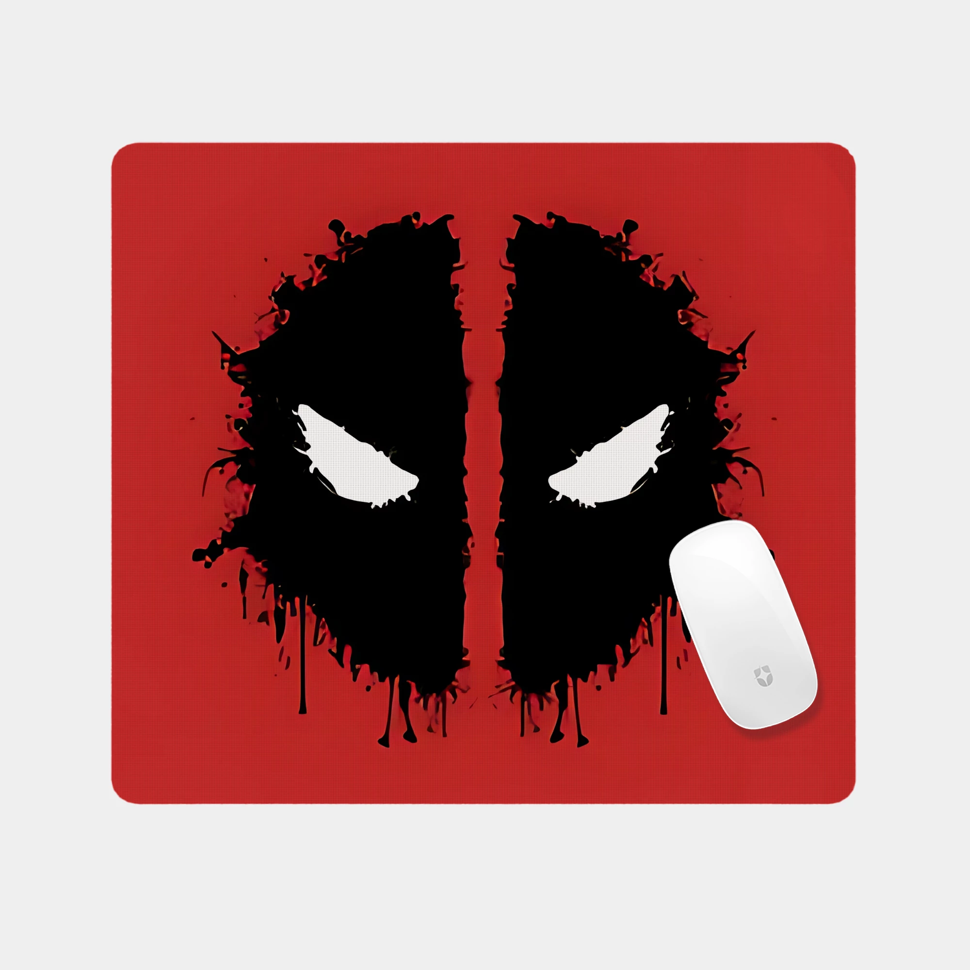 Deadpool's Iconic Eyes Glass mouse pad