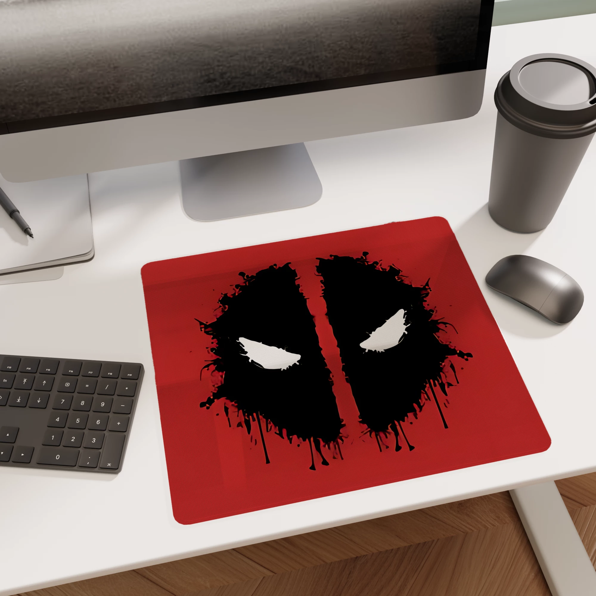 Deadpool's Iconic Eyes Glass mouse pad - Image 2