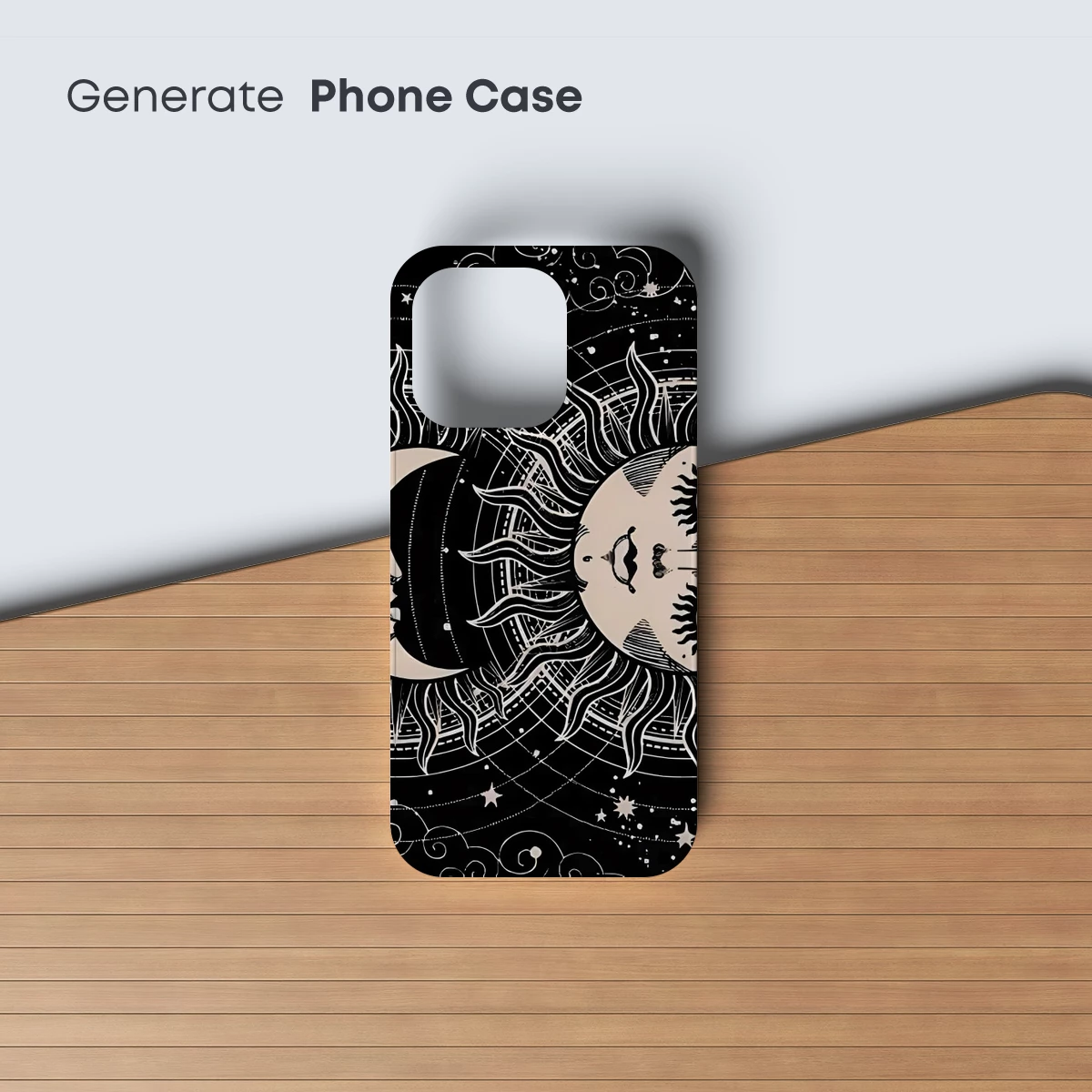 Celestial Harmony: Sun and Moon Embrace in Gothic Artistry - Image 3