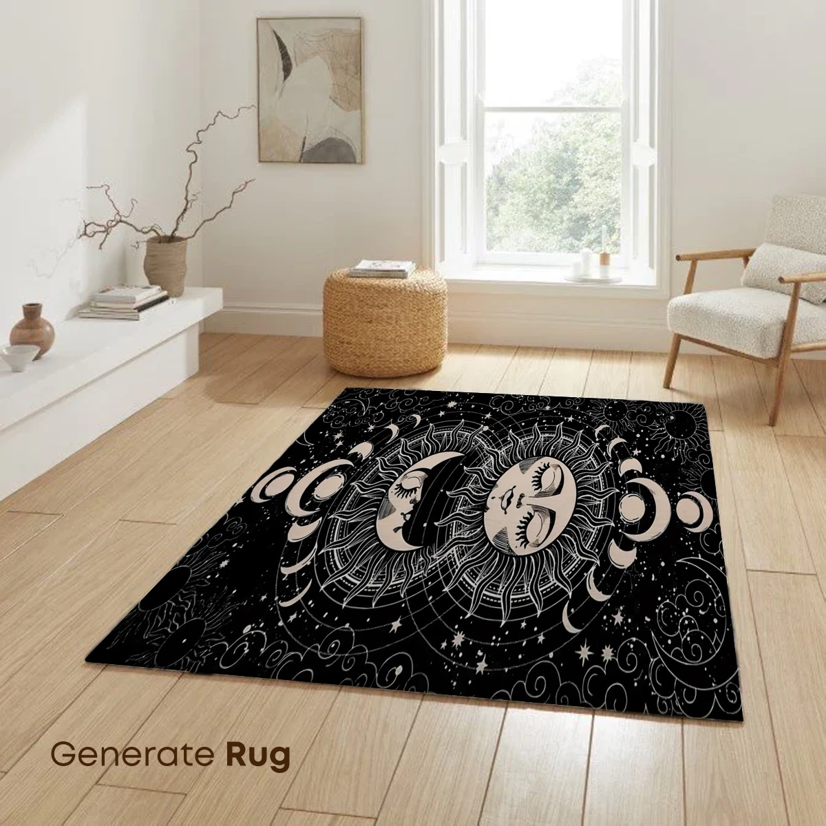 Celestial Harmony: Sun and Moon Embrace in Gothic Artistry - Image 6