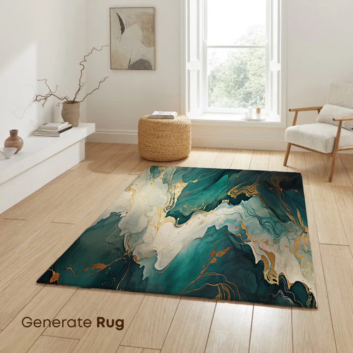 Ethereal Teal Waves: Abstract Fluid Artistry - Image 6