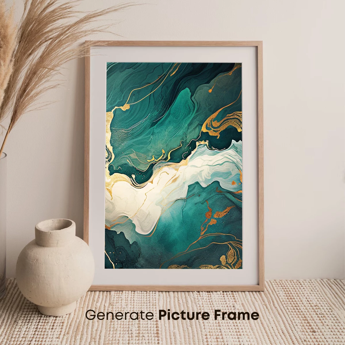 Ethereal Teal Waves: Abstract Fluid Artistry - Image 7